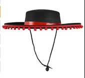 Kırmızı Ponponlu Siyah Renk Çocuk İspanyol Şapkası thumbnail 1