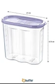 BUFFER® 2 Kapaklı Ölçekli Erzak Kuru Gıda Saklama Kutusu Kabı - 1,7 Litre - SA935 thumbnail 8