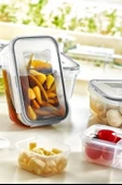 BUFFER® 4lü İç İçe Sızdırmaz Contalı Kilitli Kapaklı Plastik Erzak Saklama Kapları LC315 thumbnail 8
