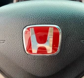 Honda KIRMIZI Renk Direksiyon Logosu Boy 5,5 cm Genişlik 4,5 cm thumbnail 2