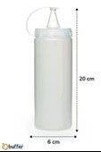 BUFFER® Şeffaf Kapaklı Sızdırmaz Yağlık Sosluk Şişesi Plastik Yağdanlık 400 ml AP-9028 thumbnail 8