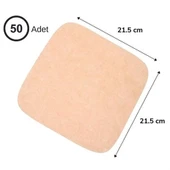 50 Adet Air Fryer Pişirme Kağıdı Tek Kullanımlık Yağ Su Geçirmez Yapışmaz Deliksiz Düz Kare Model thumbnail 3