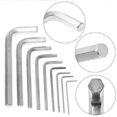 9 Parça Çelik Alyan Seti Kısa Düz Köşe Alyan Anahtar Takımı thumbnail 2