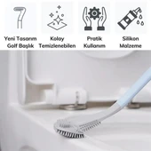 BUFFER® Golf Tasarımlı Silikon WC Klozet Mutfak Temizlik Fırçası Kanca Hediyeli thumbnail 3