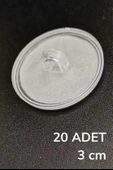 BUFFER® 20 Adet Şeffaf Yuvarlak 3 Cm Çaplı Güçlü Disk Yapışkanlar thumbnail 6