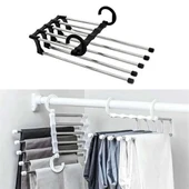 BUFFER®  Hareketli Dolap İçi Pantolon Kravat Şal Askı Sistemi Düzenleyici Katmanlı Askılık Organizer - 1