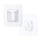 BUFFER® Eşya Sabitleme Askısı 10 Çift Şeffaf Çift Taraflı Yapışkanlı Geçmeli Klips thumbnail 1