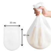 BUFFER® Büyük  Hamur Torbası  Silikon Şeffaf Hamur Yoğurma Torbası Ekmek Makarna Mantı  Hamuru Kolay - 2