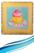 BUFFER® Decotown Duvar Panosu 40*40 Cup Cake Muffin Motifli Duvar Süsü thumbnail 2
