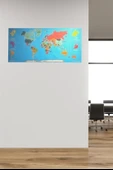 BUFFER® RenkliAtlas DünyaHaritası Manyetik Yapıştırıcı Gerektirmeyen Duvar Stickerı 118 CM * 56 CM thumbnail 8