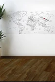 BUFFER® Yazılabilir Dünya Haritası Manyetik Duvar Stickerı 110 x 56 cm - 4