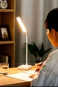 BUFFER® İnce Uzun USBli Dokunmatik 3 Kademeli 360 Derece Özel Göz Korumalı led Lityum Masa Lambası thumbnail 8