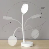 BUFFER® Yuvarlak USBli Dokunmatik 3 Kademeli 360 Derece  Özel Göz Korumalı Led Lityum Masa Lambası thumbnail 5