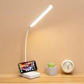 BUFFER® İnce Uzun USBli Dokunmatik 3 Kademeli 360 Derece Özel Göz Korumalı led Lityum Masa Lambası thumbnail 1