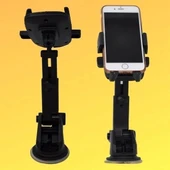 BUFFER® 360 Derece Dönen Torpido Üstü Uzunluk Ayarlamalı Vantuzlu Teleskopik Araç Telefon Tutucu thumbnail 7