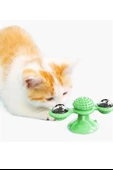 BUFFER® Pet Malzemeleri Vantuzlu Fırıldak Toplu Dönen Şeffaf Depo Tasarım İnteraktif Kedi Oyuncağı thumbnail 8