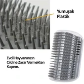 BUFFER®  Pratik Kedi Tüyü Kaşıma Ve Tarama Aparatı Duvara Monte Kaşıma Aleti thumbnail 3