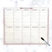 BUFFER® Şeffaf Kendiliğinden Yapışkanlı Kalemli Haftalık Planlayıcı 40cm-50cm thumbnail 1