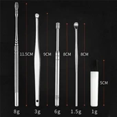 BUFFER® 6 Parça Paslanmaz Çelik Kulak Balmumu Toplayıcı Çıkarıcı Temizleyici Bakımı Çubuk Seti thumbnail 3