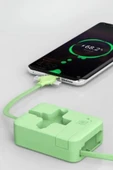 BUFFER® Cep Tipi Telefon Tutuculu Makaralı Uzayıp Kısalabilen 3'ü 1 Arada USB Şarj Kablosu thumbnail 7