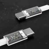 BUFFER® Apple 15/15 Pro Type-C to Type-C Hasır Örgü Hızlı Şarj Kablosu (1m) thumbnail 3