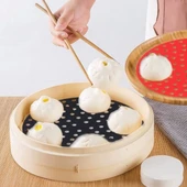 BUFFER® Siyah Isıya Dayanıklı Yıkanılabilir Silikon Fırın Ve Airfryer Yuvarlak Model Pişirme Matı 23 Cm thumbnail 2