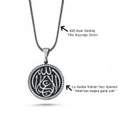 Allahtan Başka Galib Yoktur Yazılı 60 cm 925 Gümüş Kolye thumbnail 2