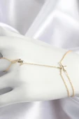Pirinç Zirkon Taşlı Deniz Atı Ve Yıldız Model Gold Renk Şahmeran - 1