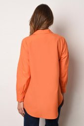 Kadın Oversize Poplin Gömlek - 1