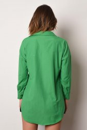 Kadın Oversize Poplin Gömlek - 7