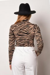 Kadın Camel Zebra Body - 1