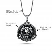 Çift Başlı Kartal Selçuklu Devleti 60 cm 925 Gümüş Kolye thumbnail 2