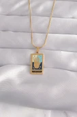 316L Çelik Gold Renk Karışık Mineli El Figür Tarot Kolye - TJ-BKO9035 thumbnail 1