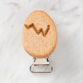 Hobi Baby Yumurta Figürlü Organik Ahşap Emzik Klip thumbnail 1