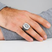 Mührü Süleyman 925 Ayar Gümüş Yüzük thumbnail 2