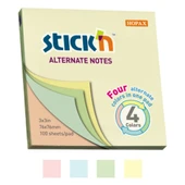 Gıpta Stıckn Yapışkanlı Not Kağıdı Pastel 4 Renk 76x76 100 YP 21821 - 1