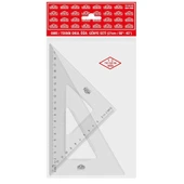 Hatas Öğrenci Gönye Seti 45-60 Derece Plastik 21 CM 0805 - 1