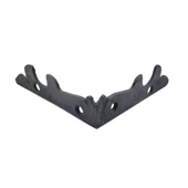 Antika Tarz Dekoratif Pirinç Lale Köşe Gönye - Yan, 105x105 mm, Oksit - 1