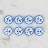 Loren Crafts koyu mavi 8 li balık düğme - 576 thumbnail 2