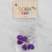 Loren Crafts mor 8 li düğme - 236 thumbnail 1