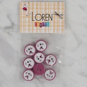 Loren Crafts vişne çürüğü 8 li balık düğme - 572 thumbnail 1