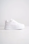 ALESSI Bağcıklı Ortopedik Taban Kadın Sneaker Spor Ayakkabı CBT - Beyaz - 6