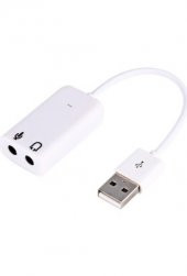 Bilgisayar USB 2.0 Harici 7.1 Kablolu Ses Kartı 3D - 1