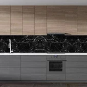 Siyah Mermer Desenli Yapışkanlı Kaplama Kağıdı 5 Metre thumbnail 5