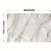 Vinil Beyaz Mermer Desenli Alüminyum Plastik Duvar Sticker thumbnail 2