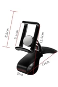 BUFFER® Araç İçi Konsola Takılan Döner Başlıklı Telefon Kıskacı Telefon Tutucu - 8