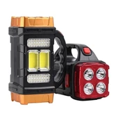 BUFFER® Solar ve USB Şarjlı LED + COB El Feneri | 1500 mAh Şarjlı Taşınabilir Çalışma Işığı–Su Geçirmez thumbnail 1