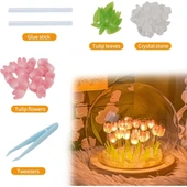 LED Işıklı Kendin Yap Lale Cam Küre thumbnail 3