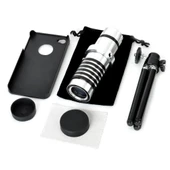 Iphone 5 5S - Iphone 4 4S Için Alüminyum 14X Optik Zoom Yakından Görüntü Çekme Dürbün thumbnail 2