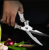 Paslanmaz Çelik Tavuk Kemik Makası, Mutfak Makası Ev Gıda, Balık Tavuk Ördek Kesici Makas, thumbnail 2